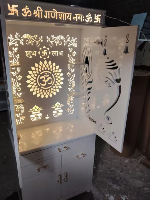 White_Wooden_Traditional_Ganesh_Pooja_Mandir_Cabinet