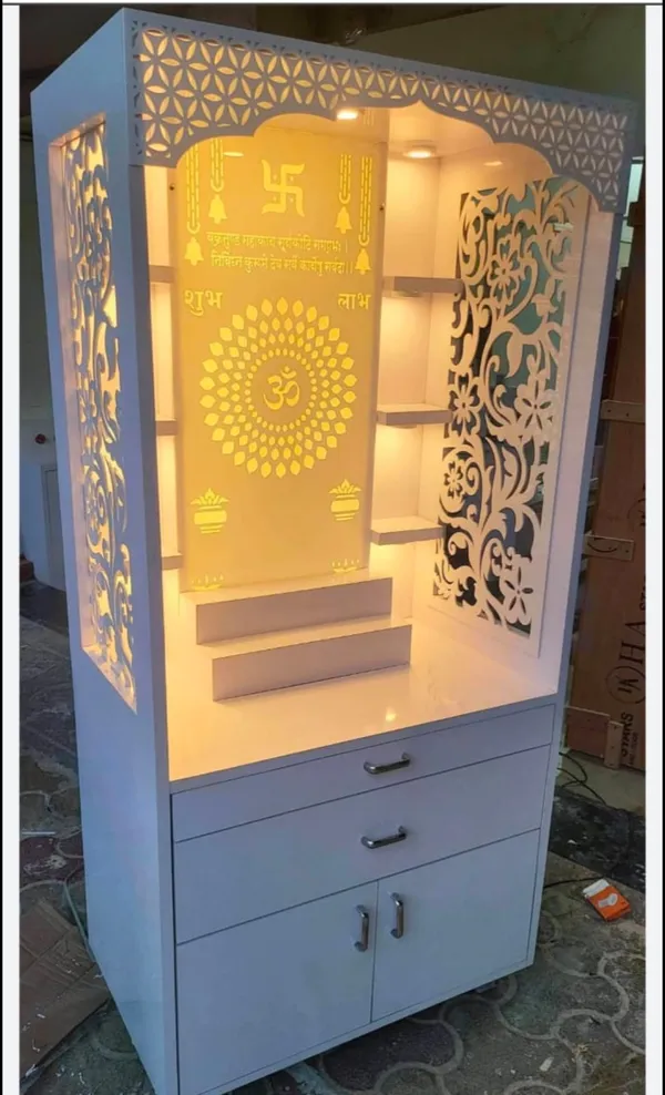 White_Traditional_Floral_Pattern_Pooja_Mandir_Cabinet