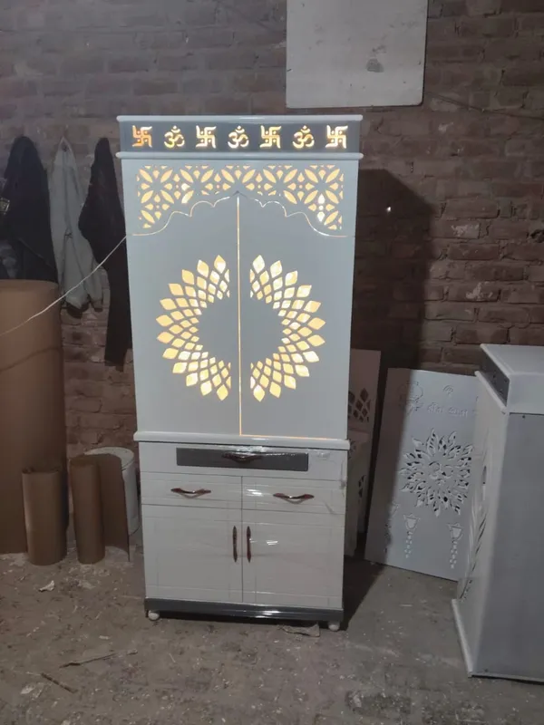 White_Metal_Religious_Cutwork_Pooja_Mandir_Cabinet