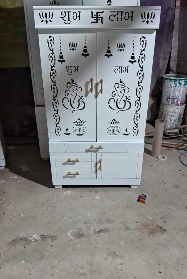 White_Traditional_Religious_Motif_Pooja_Mandir_Cabinet