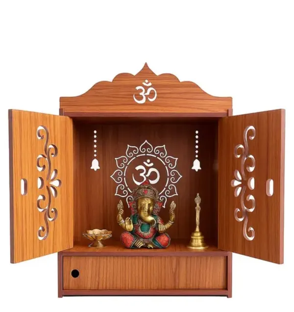 Wood_Finish_Traditional_Om_Pooja_Mandir_Cabinet