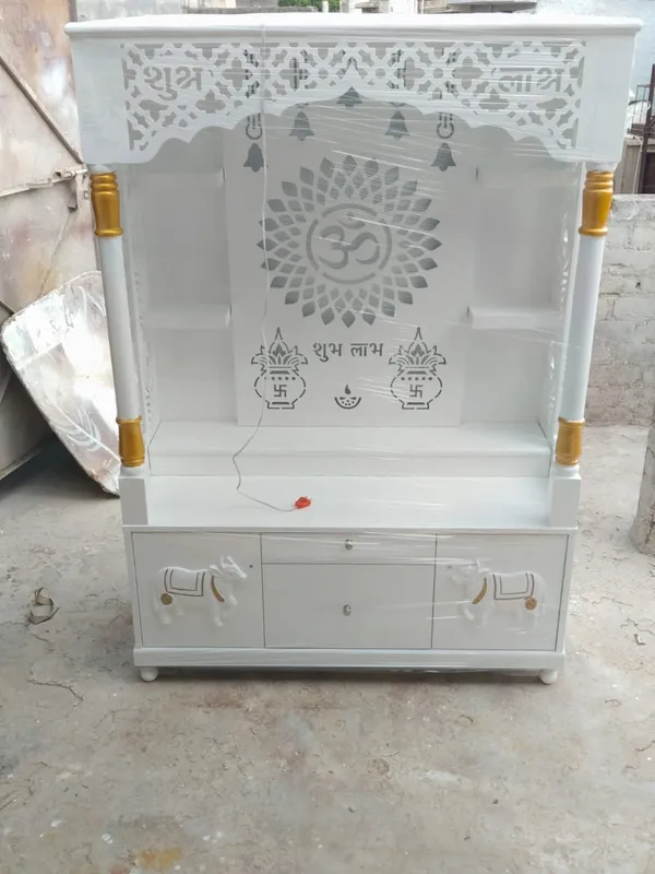 White_Traditional_Decorative_Pooja_Mandir_Cabinet