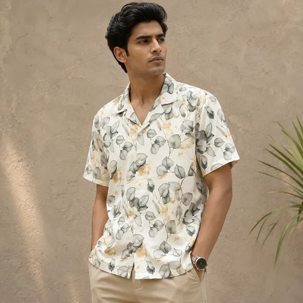 White_X_Leaves_Oversized_Shirt