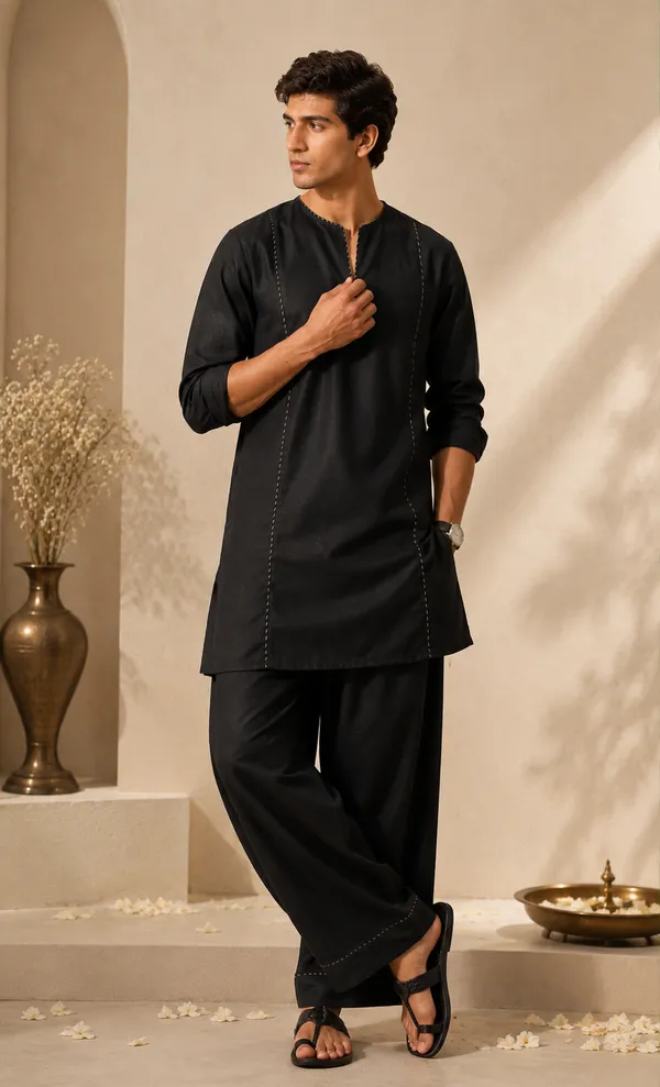 Black_X_Signature_Kurta_Pajma_Set