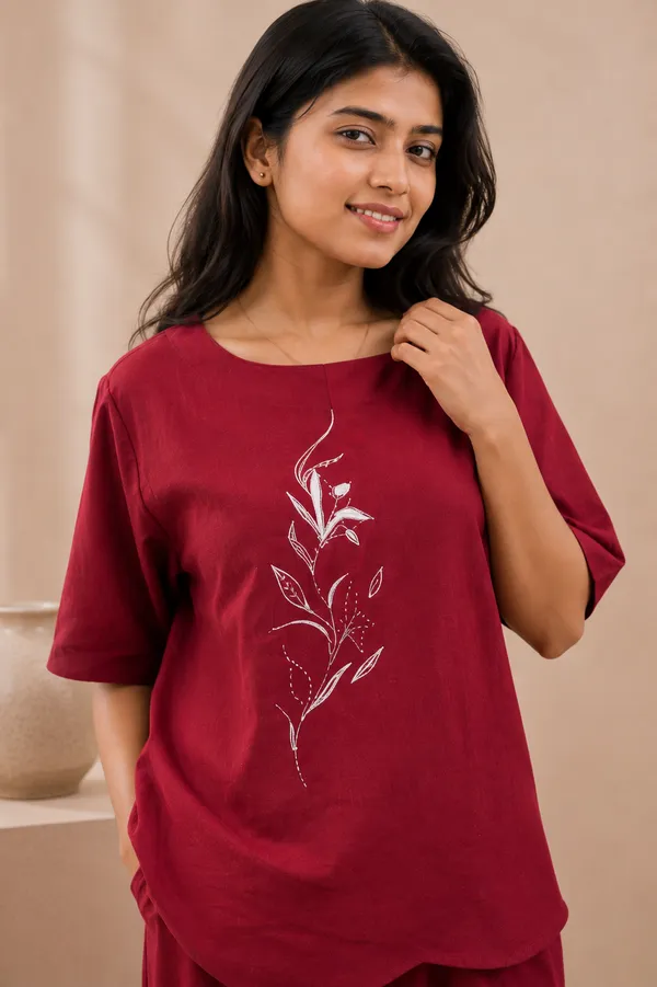 Crimson_x_Grace_Maroon_Embroidered_Co-ord
