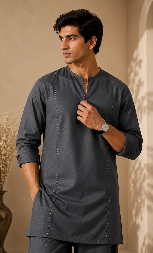 Grey_X_Signature_Kurta_Pajma_Set
