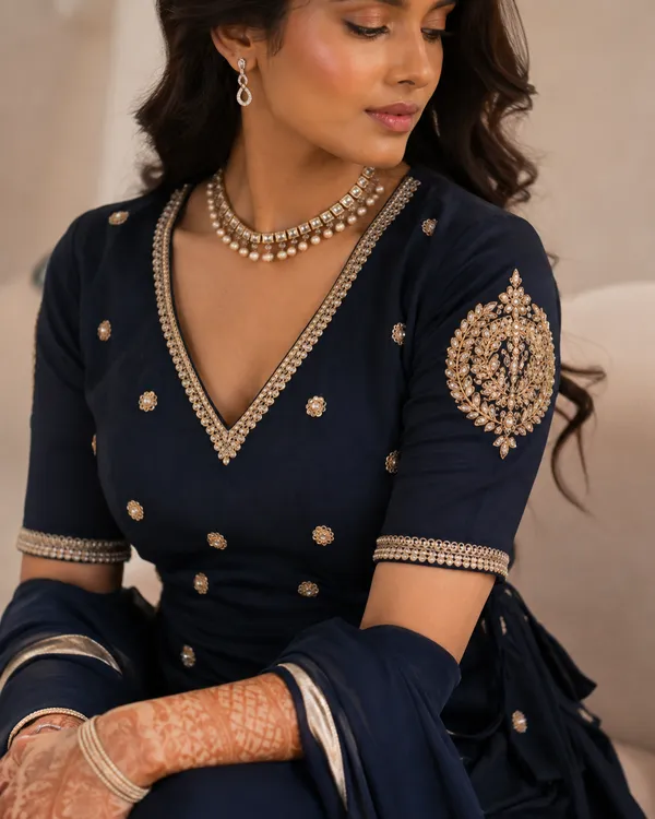 Noorani_×_Indigo_Lehenga_Set
