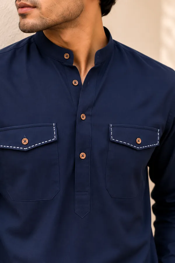 Virsa_X_Kantha_Stitch_Navy_Kurta_Pajama_Set