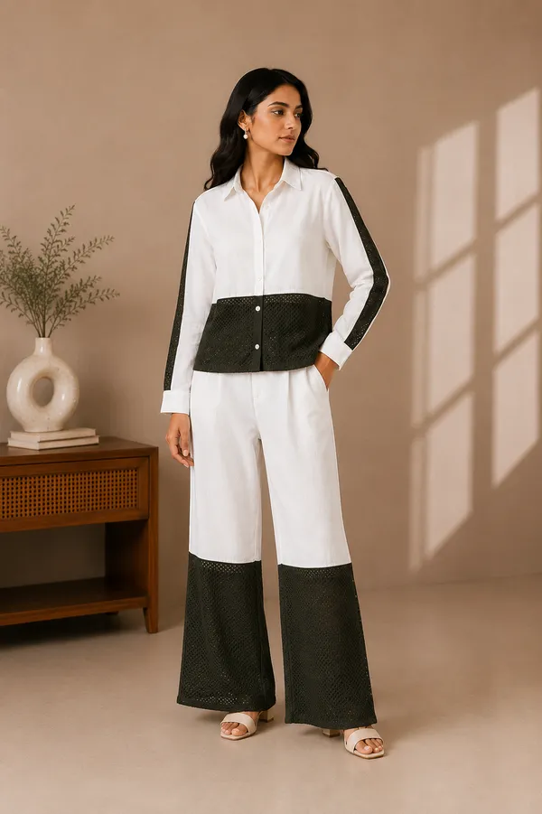 White_Olive_X_Fusion_Co-Ord_Set