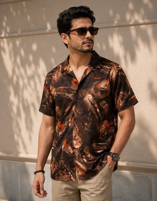 Brown_X_Vintage_Print_Oversized_Shirt