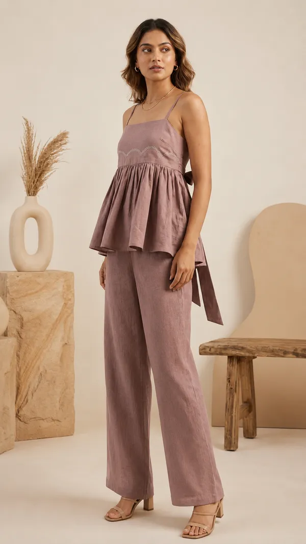 Mauve_X_Lilac_Women'S_Linen_Dress