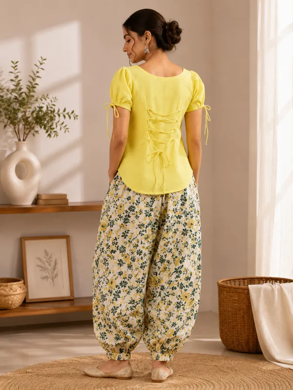 Yellow_X_Marigold_Women'S_Puff_Sleevs_Salwar_Suit