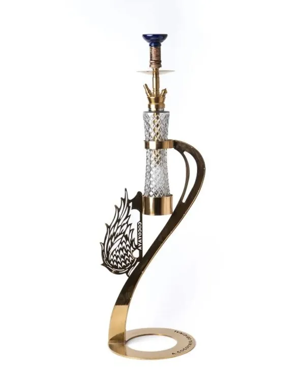 Golden_And_White_Glass,_Stainless_Steel,_Aluminum_Alloy_Hookah_For_Adults,_Hookah_Use,_Home_Lounge