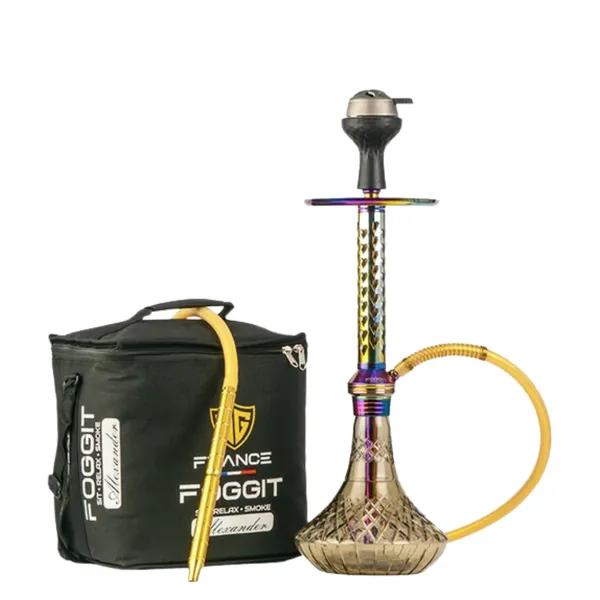 Copper_Brown_And_Golden_Glass,_Stainless_Steel,_Aluminum_Alloy,_Silicone,_600D_Oxford_Polyester_Carry_Bag_Hookah_With_Carry_Bag_For_Adults,_Hookah_Use,_Travel