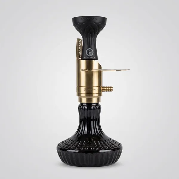 Brown_And_Golden_Glass,_Stainless_Steel,_Silicone_Glass_Hookah_With_Hose_For_Adults,_Hookah_Use,_Home_Lounge