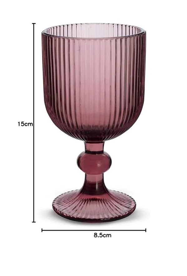 Vintage_Ribbed_Wine_Glass_Brown_240ml_Capacity