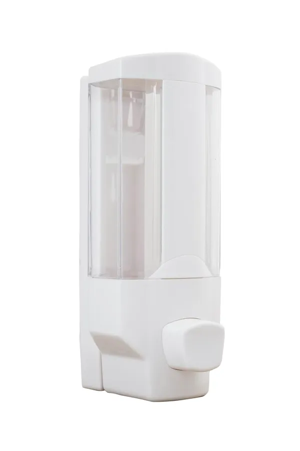 Wall_Mounted_Soap_Dispenser_2_0ml_Drop_Size_White_For_Shower_Gel_Shampoo_And_Sanitizer