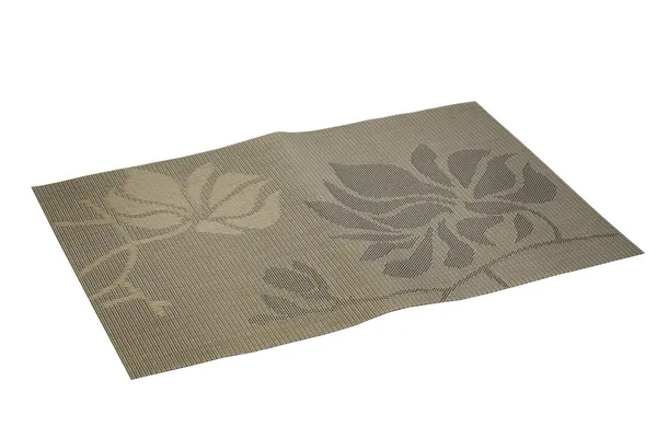 Decorative_Table_Mat_With_Floral_Pattern_Woven_Textured_Design_Taupe_Set_Of_6