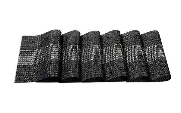Woven_Table_Placemats_Set_Black_With_Striped_Pattern_Heat_Resistant_Dining_Mats_Set_Of_6