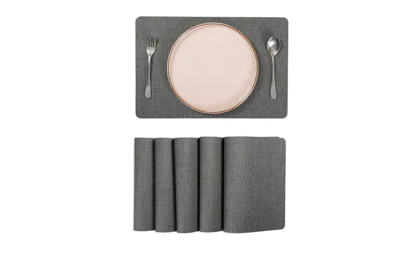 Grey_Fabric_Table_Mat_Modern_Dining_Placemat_Single_Piece