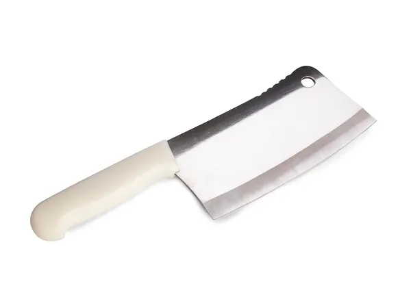 Stainless_Steel_Kitchen_Knife_Chopper_With_White_Handle_Heavy_Duty_Cleaver_8_In