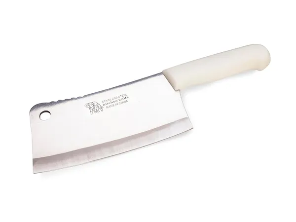 Stainless_Steel_Kitchen_Knife_Chopper_With_White_Handle_Heavy_Duty_Cleaver_8_In