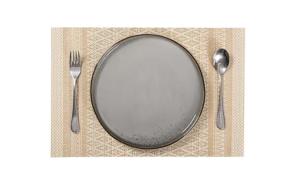 Geometric_Pattern_Table_Placemats_Beige_Woven_Textured_Design_Dining_Table_Protection