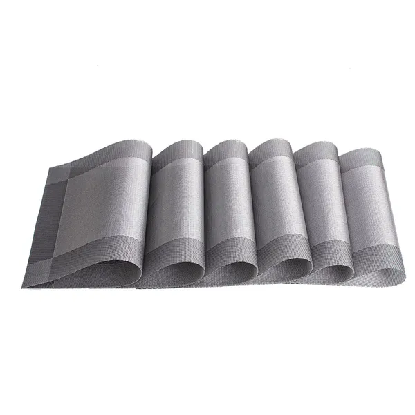 Table_Place_Mat_Set_Dark_Silver_Elegant_Woven_Design_Pack_Of_6