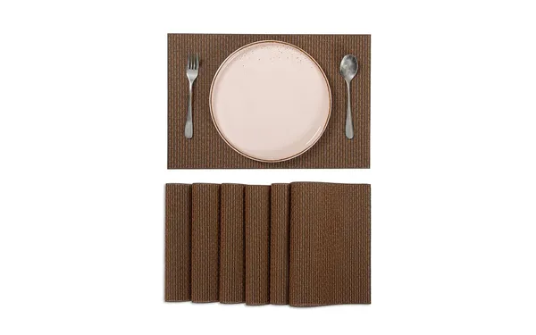 Bamboo_Table_Placemats_Pack_Of_6_Brown_Woven_Design