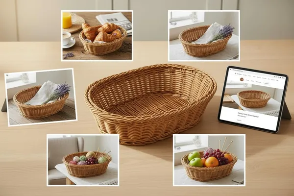 Handcrafted_Woven_Rattan_Bread_Basket_Natural_Wicker_Fruit_Bowl_Multipurpose_Storage_Container_For_Pastries_Rolls_Snacks_Kitchen_And_Dining_Table_Serving_26_Cm