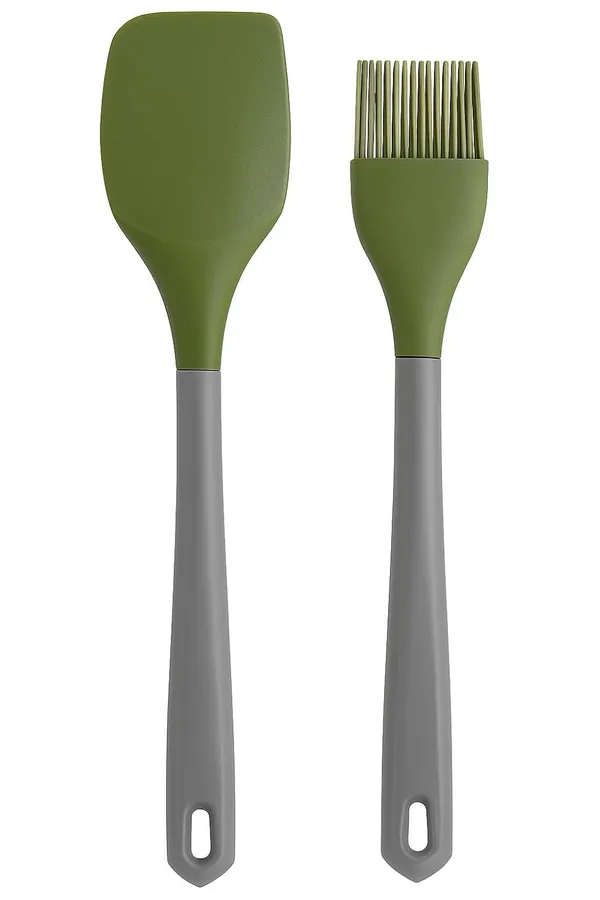 Silicone_Kitchen_Basting_Brush_And_Spatula_Set_Pink_And_Grey_30_Cm_Cooking_Tools_With_Ergonomic_Handles_2_Piece_Baking_And_Grilling_Utensils_Color_May_Vary