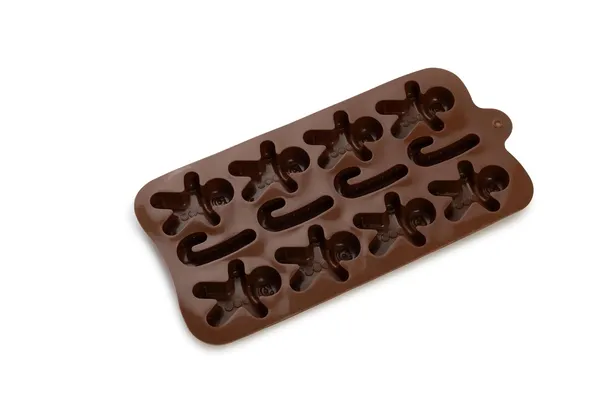 Silicone_Chocolate_Mold_Gingerbread_Man_And_Candy_Cane_Shape_Brown_3d_Design_For_Baking_And_Candy_Making
