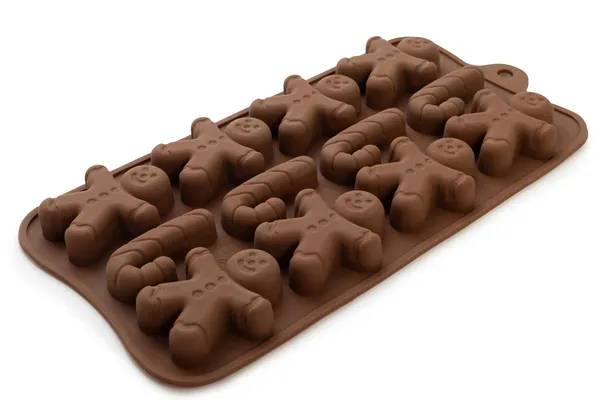 Silicone_Chocolate_Mold_Gingerbread_Man_And_Candy_Cane_Shape_Brown_3d_Design_For_Baking_And_Candy_Making