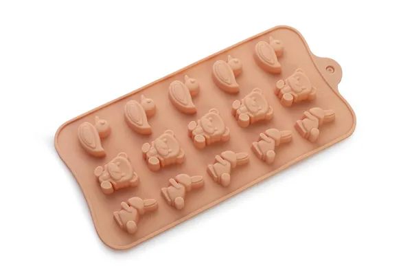 Silicone_Chocolate_Mold_Animal_Shapes_15_Cavity_Baking_Tray_Peach_Color