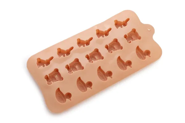 Silicone_Chocolate_Mold_Animal_Shapes_15_Cavity_Baking_Tray_Peach_Color
