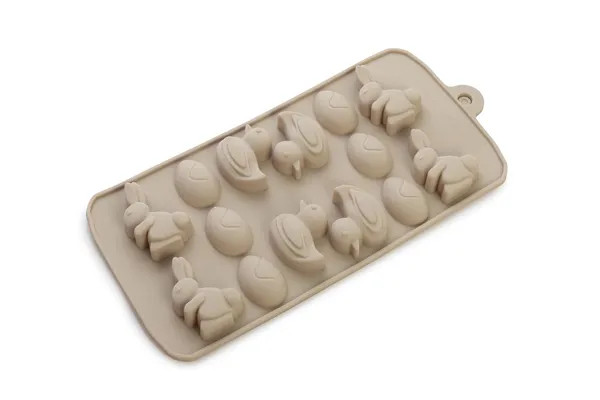 Silicone_Chocolate_Mold_With_Easter_Theme_Shapes_3d_Bunny_And_Egg_Cavity_Design_Beige