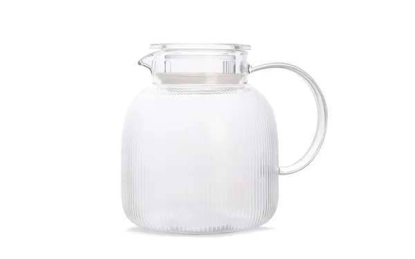 Elegant_Living_Ribbed_Glass_Water_Pitcher_Clear_Acrylic_1_5l_Capacity_Fridge_Jug_With_Lid_And_Spout_Transparent_Decorative_Design