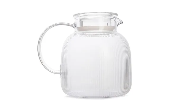 Elegant_Living_Ribbed_Glass_Water_Pitcher_Clear_Acrylic_1_5l_Capacity_Fridge_Jug_With_Lid_And_Spout_Transparent_Decorative_Design