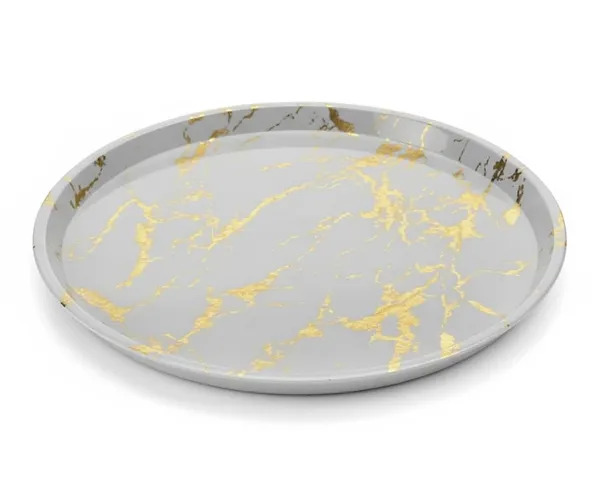 Salver_Tray_With_Gold_Marble_Pattern_Grey_And_Gold_40cm_Round_Serving_Tray