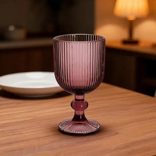Glass_Ribbed_Brown_Wine_Glass