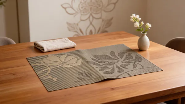 Woven_Synthetic_Fiber_Floral_Dining_Placemat_Taupe