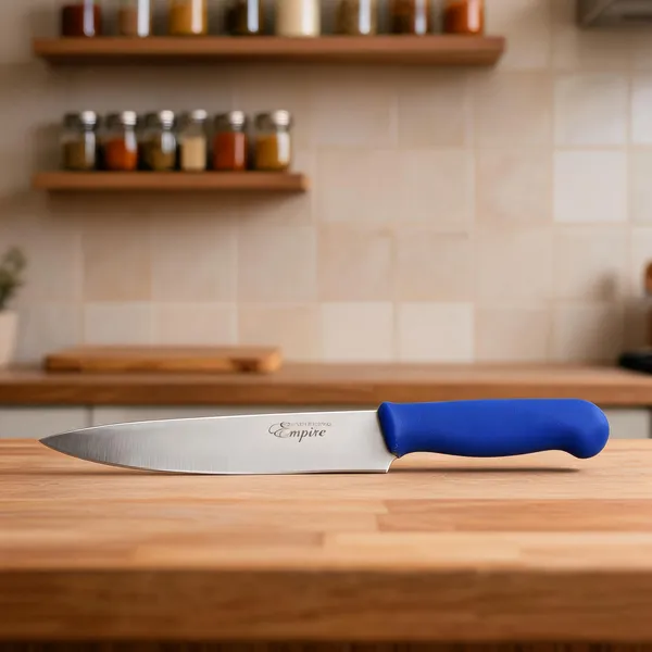 Stainless_Steel_Blue_Ergonomic_Handle_Chef_Knife