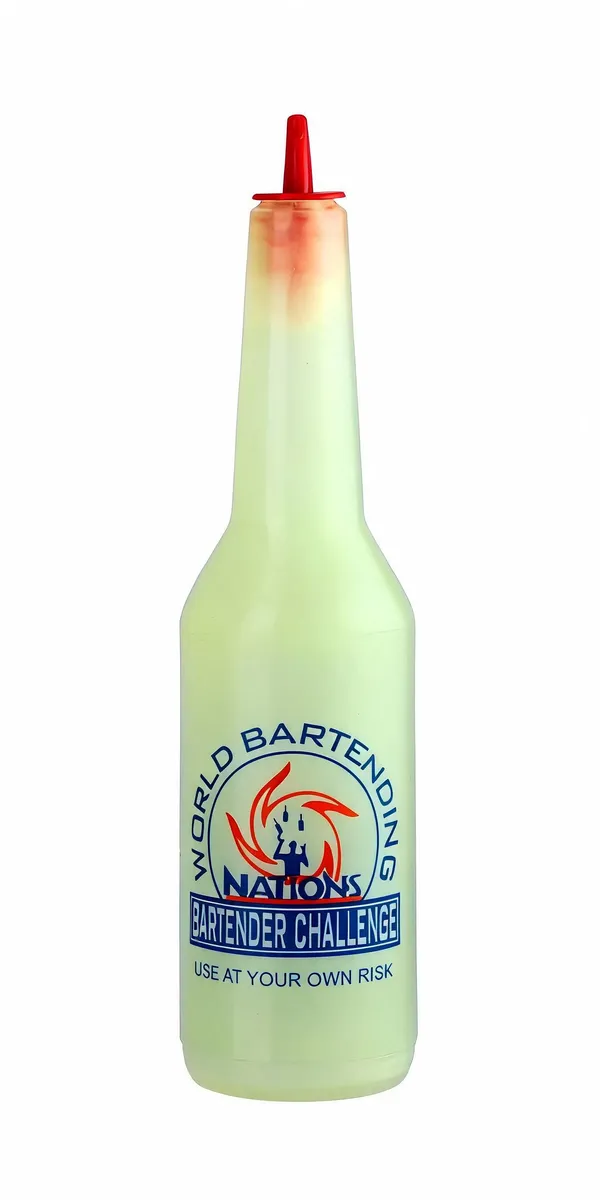 High-Impact_Plastic_Flair_Bartending_Bottle_With_Red_Pourer