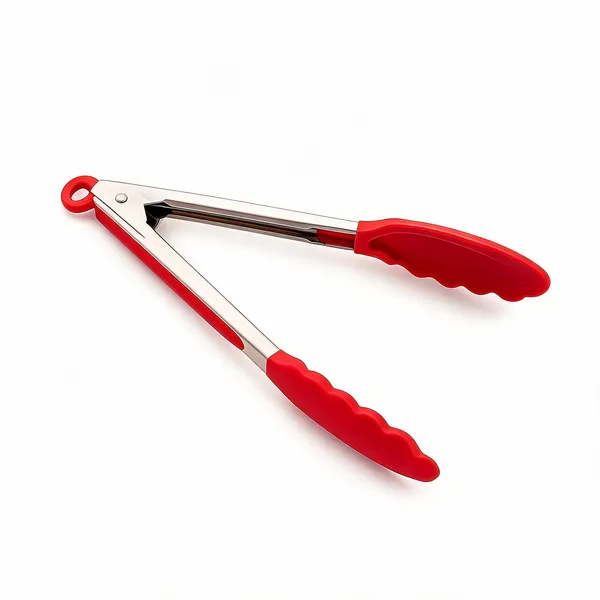 Stainless_Steel_Red_Silicone_Grip_Kitchen_Tongs