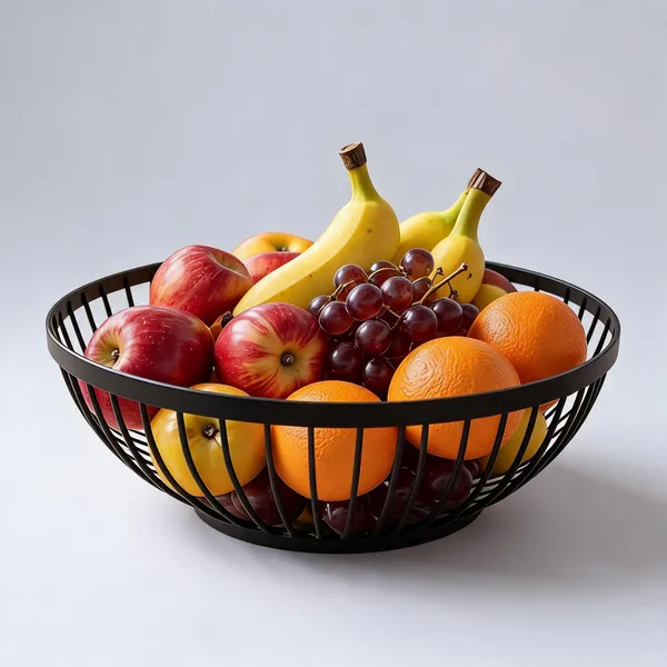 Stainless_Steel_Modern_Wire_Round_Fruit_Bowl_Black