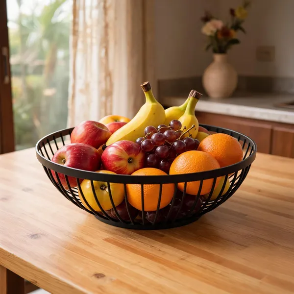 Stainless_Steel_Modern_Wire_Round_Fruit_Bowl_Black