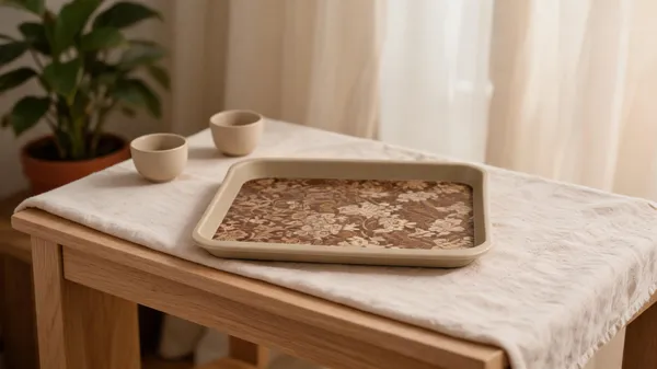 Plastic_Floral_Pattern_Brown_Serving_Tray