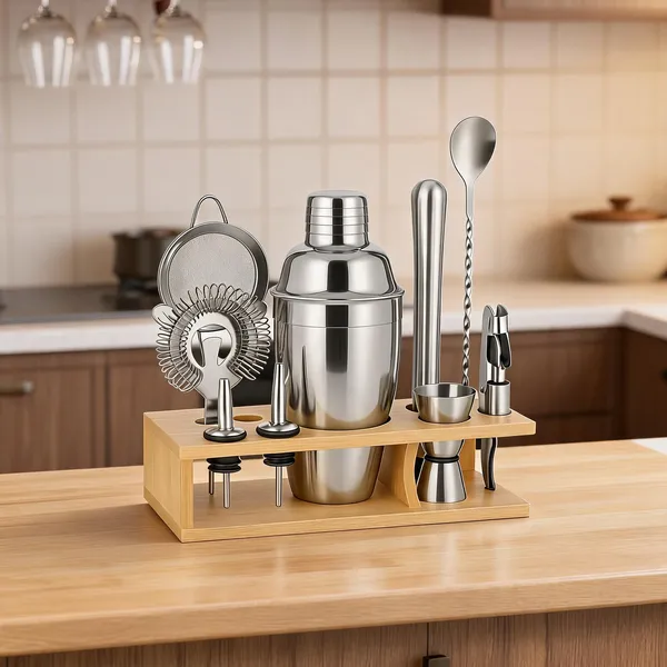 Plastic_11-Piece_Cocktail_Shaker_Set_With_Wooden_Stand