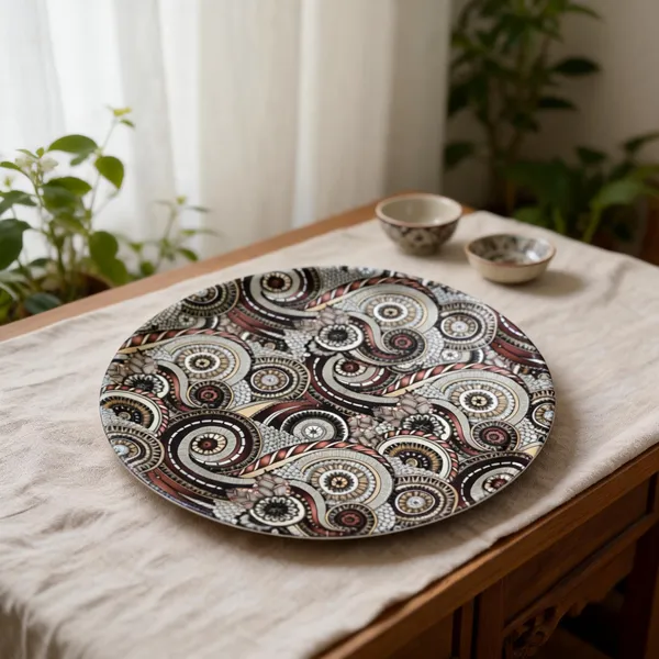 Plastic_Decorative_Mosaic_Pattern_Oval_Serving_Tray