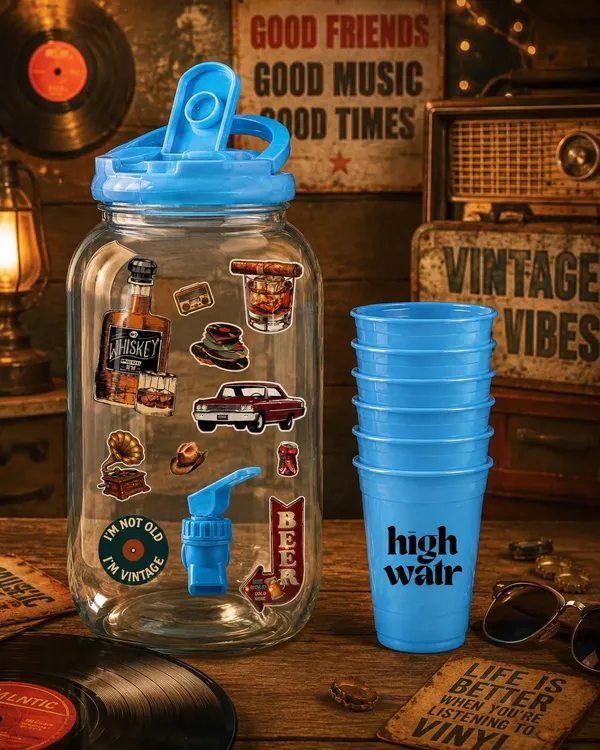 Blue_Retro_Buzz_Party_Dispenser_And_Cups_Combo